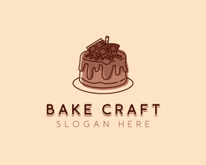 Sweet Chocolate Cake logo design