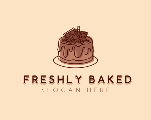 Sweet Chocolate Cake logo design