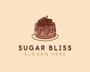 Sweet Chocolate Cake logo design