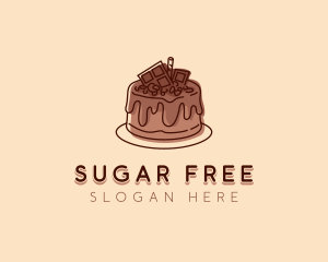 Sweet Chocolate Cake logo design