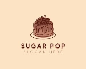 Sweet Chocolate Cake logo design