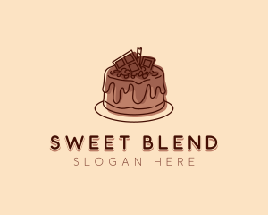 Sweet Chocolate Cake logo design