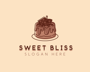 Sweet Chocolate Cake logo design