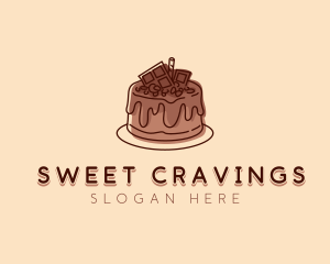 Sweet Chocolate Cake logo design