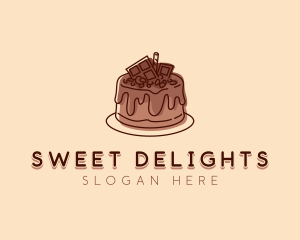 Sweet Chocolate Cake logo design