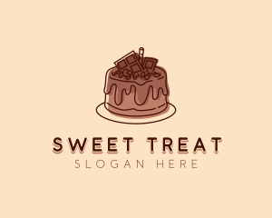 Sweet Chocolate Cake logo design