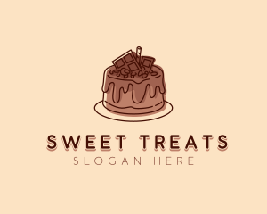 Sweet Chocolate Cake logo design