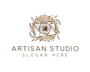 Floral Camera Photography logo design