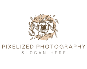 Floral Camera Photography logo design