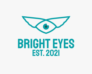 Green Wing Eye  logo design