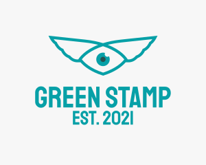 Green Wing Eye  logo design