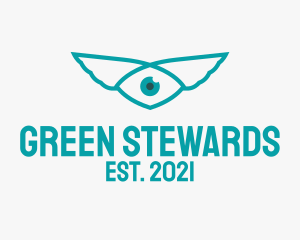 Green Wing Eye  logo design