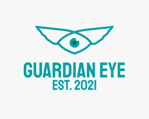 Green Wing Eye  logo design