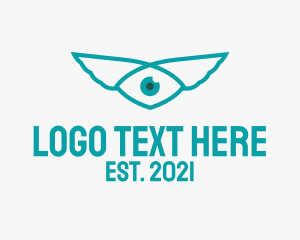Visualization - Green Wing Eye logo design