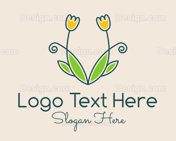 Symmetry Rose Floral Logo