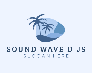 Blue Tropical Beach logo design