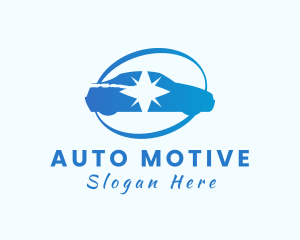 Blue Car Auto Repair logo design