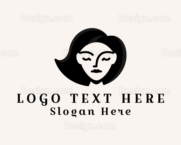 Hair Stylist Lady Logo