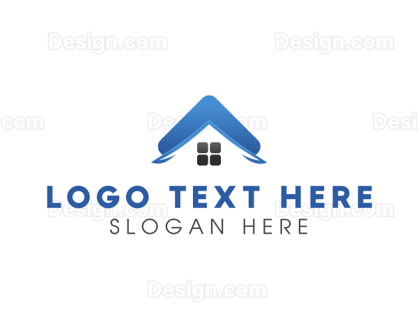 Blue Property Roof Logo