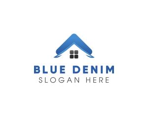 Blue Property Roof logo design