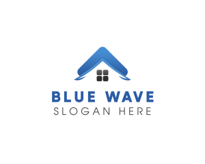 Blue Property Roof logo design