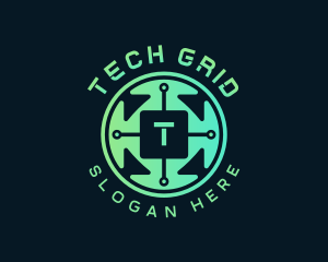 Software Tech Circuit logo design