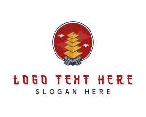 Pagoda Chinese Structure logo