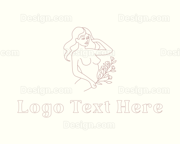 Sexy Woman Flower Logo