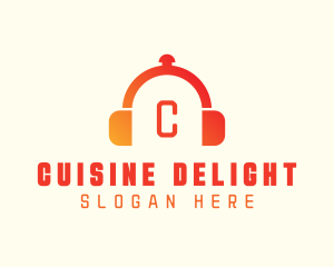 Culinary Cloche Headphones logo design