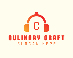 Culinary Cloche Headphones logo design