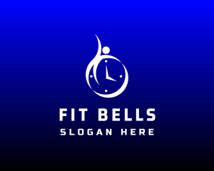 Fitness Training Clock logo design