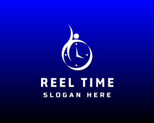 Exercise Training Clock logo design