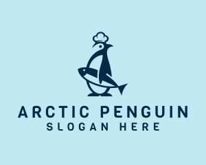 Penguin Chef Seafood logo design