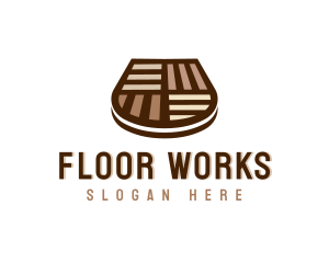 Parquet Flooring Construction logo design