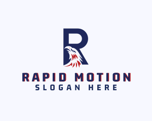 Eagle Aviation Letter R logo design