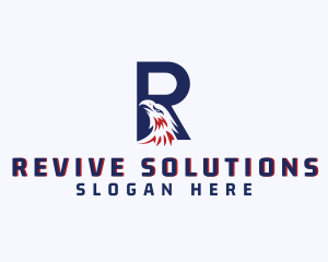 Eagle Aviation Letter R logo design