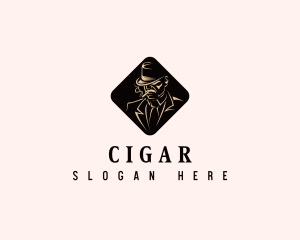 Smoking Mob Detective logo design