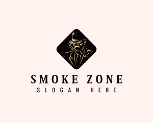 Smoking Mob Detective logo design