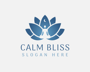 Moon Lotus Meditation logo design