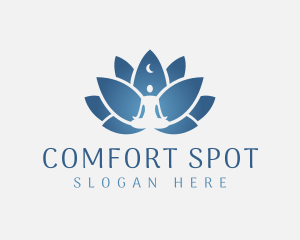 Moon Lotus Meditation logo design