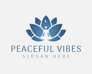 Moon Lotus Meditation logo design