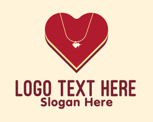 Loving - Heart Diamond Necklace logo design
