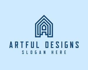 Home Builder Letter A  logo design