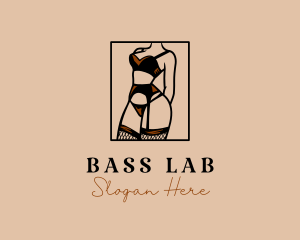 Sultry Lingerie Woman logo design