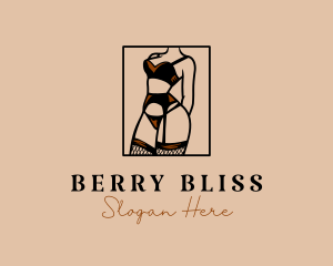 Sultry Lingerie Woman logo design