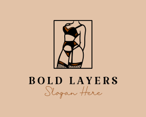 Sultry Lingerie Woman logo design