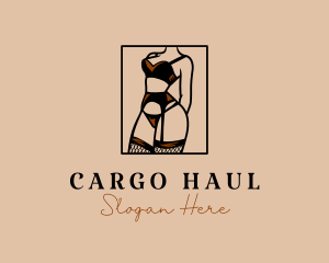 Sultry Lingerie Woman logo design