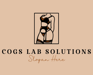 Sultry Lingerie Woman logo design