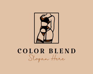 Sultry Lingerie Woman logo design