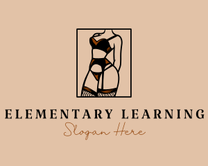 Sultry Lingerie Woman logo design